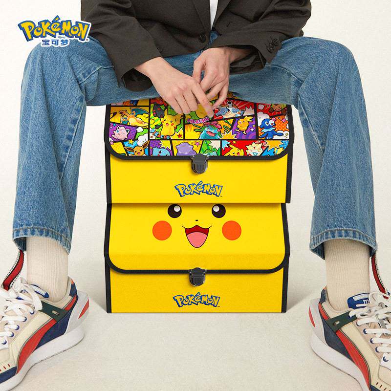 宝可梦卡通汽车用品车载储物箱后备箱折叠收纳箱车内通用置物箱