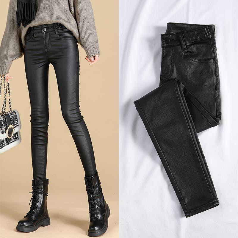 亚光皮裤女款爆款2026春秋新款弹力紧身高腰显瘦小脚裤外穿打底裤,女装/女士精品,皮裤,淘宝优惠券,粉丝福利购,淘宝优惠卷