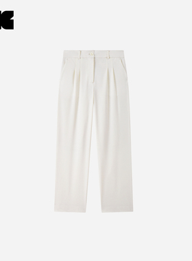 LNG2024早春新款羊毛混纺高级时尚通勤宽松休闲长裤西裤SHDA011