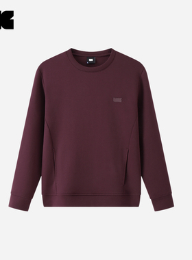 LNG新款纯棉宽松休闲口袋拼接圆领长袖卫衣男女同款SCCC002