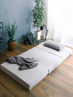 三折叠海绵床垫加厚地铺午睡垫子榻榻米飘窗垫午休助眠神器可定制