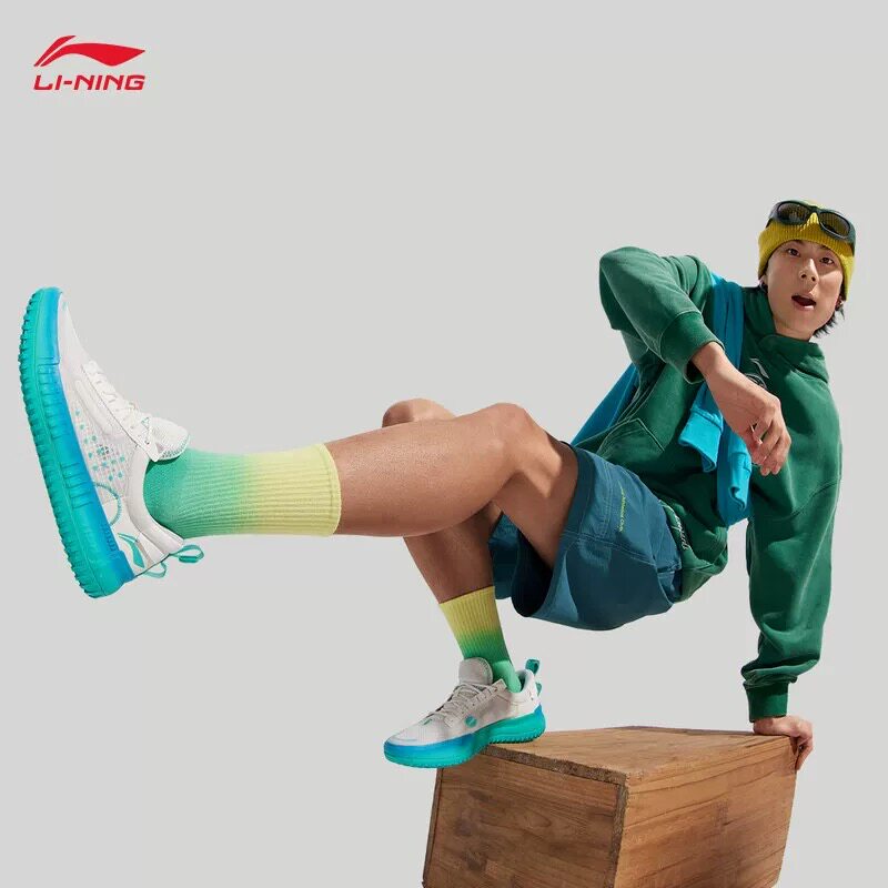 李宁RSR 202复古篮球文化鞋减震耐磨低帮透气轻便休闲运动鞋