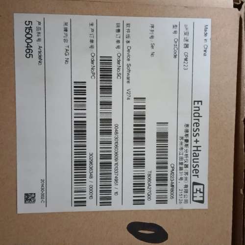 议价全新E+H恩德斯豪斯PH变送器CPM223-MR8005，原维修