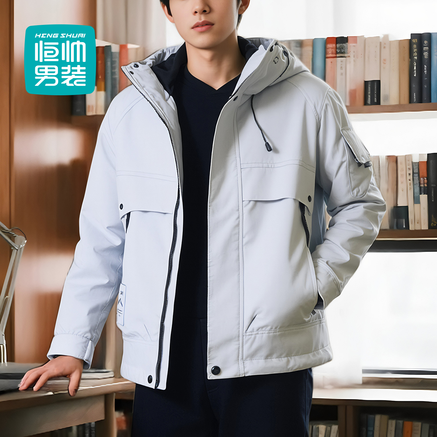 恒帅冬季新款休闲时尚羽绒服
