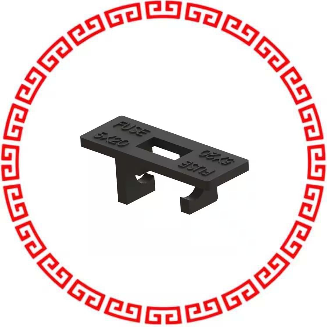 FC-320-NV FUSE CVR BLACK 5X20 FUSE