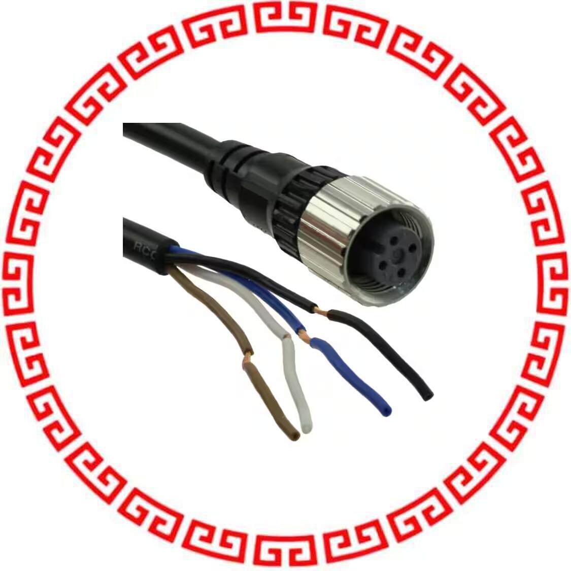 XS2F-M12PVC4S5M CBL FMALE TO WIRE LEAD 4P 16.4'