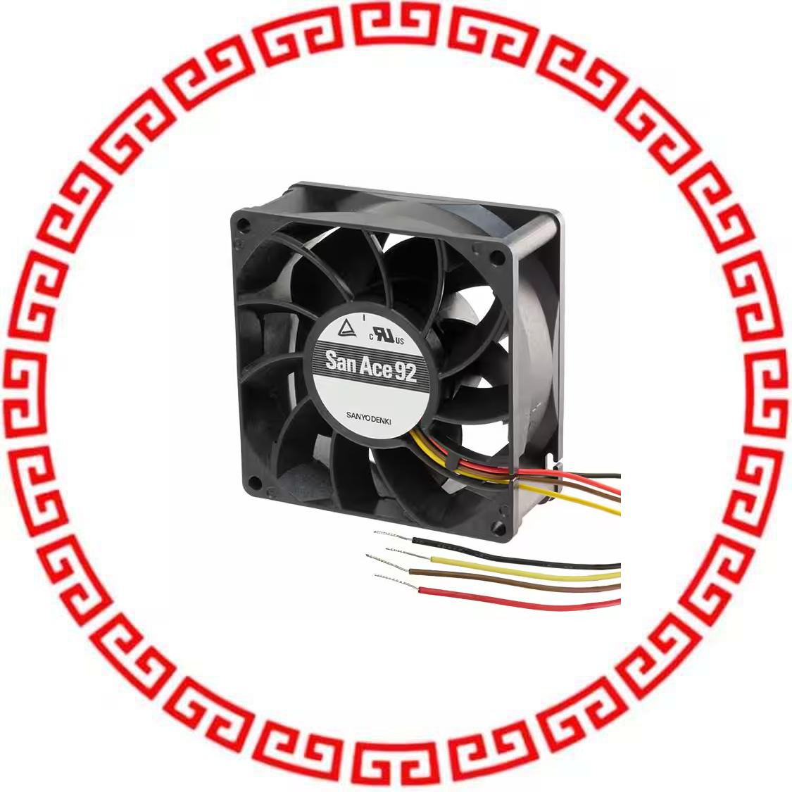 9GA0912P4J031 FAN 92X25MM 12VDC RBLS TACH,PWM