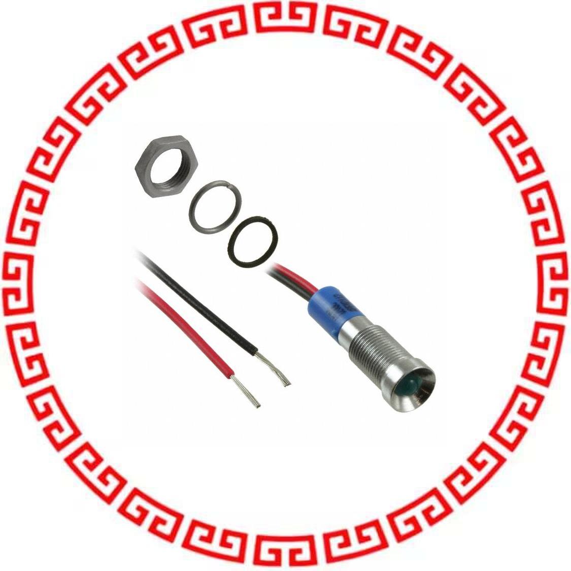 Q6R3CXXB12E LED PM INDICATOR RECESSED BLUE