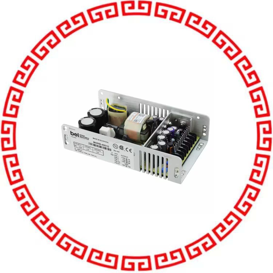 MAP80-4001G AC/DC CNVRTR 5V 24V +/-12V 80W