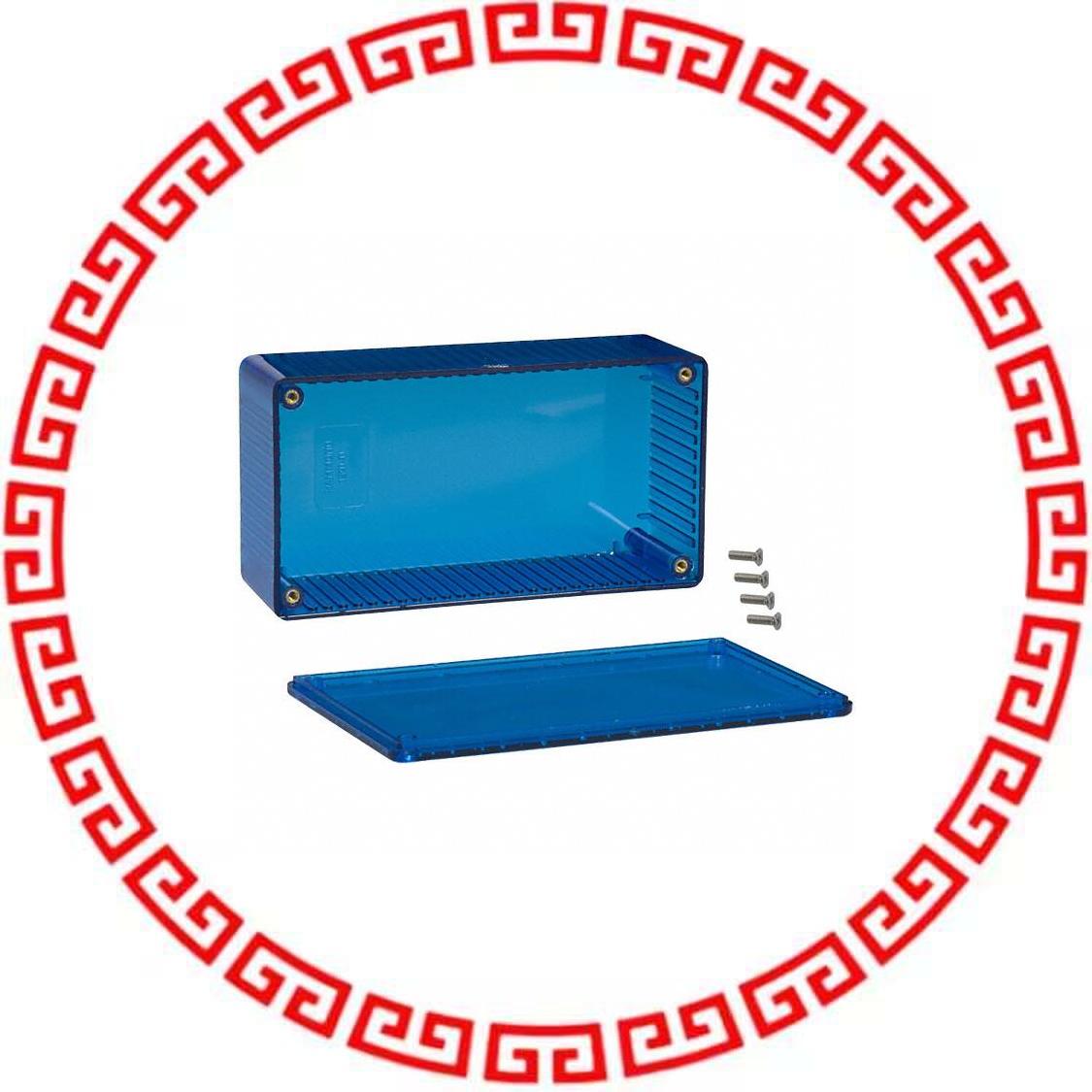 1591DTBU BOX PLSTC TRN BLUE 5.91