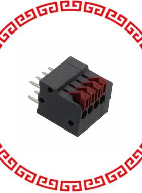 32.4454 PUSHIN PCB TERM 4P 2.54MM 6A GRY