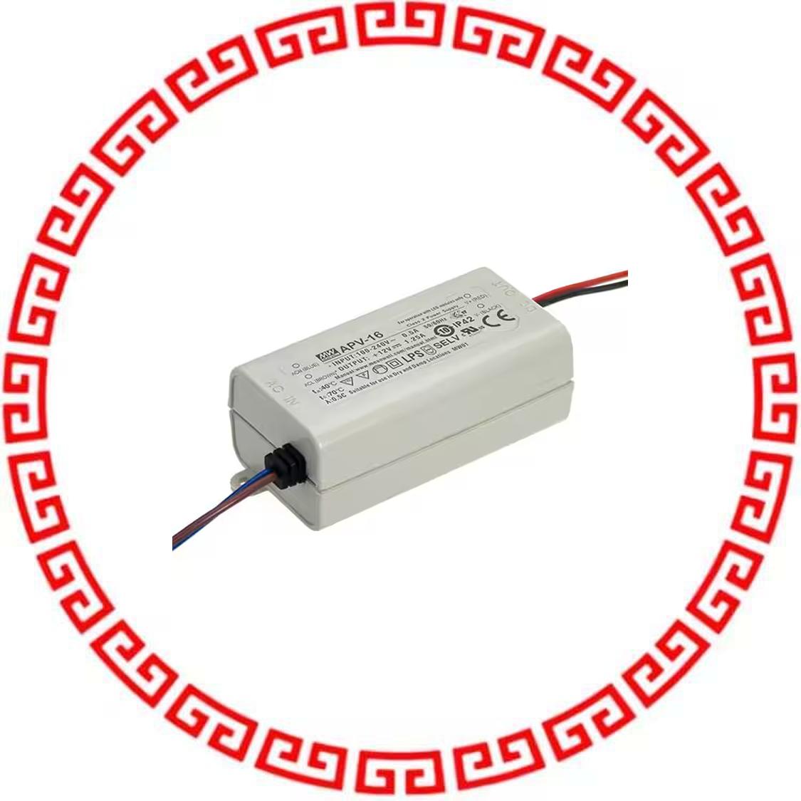 APV-16-12 LED DRIVER CV AC/DC 12V 1.25A