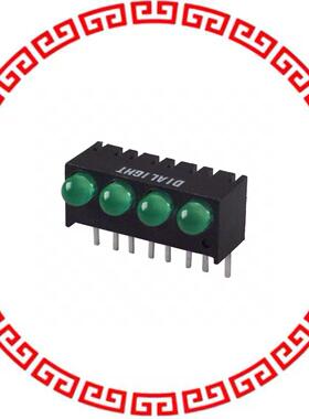 5511307004F LED 3MM QUAD LOW CUR GRN PCMNT