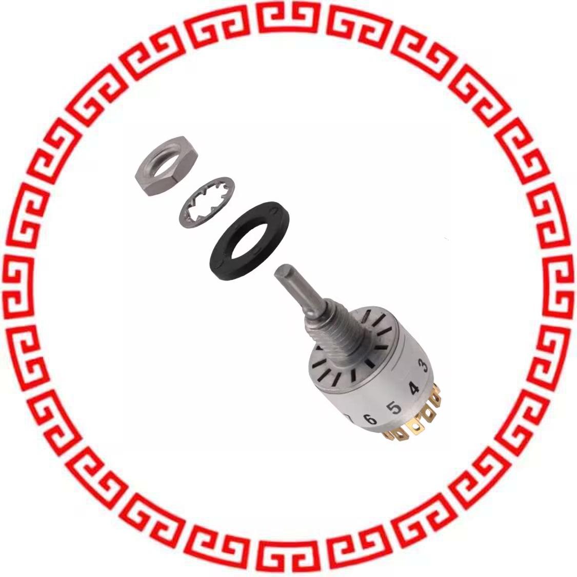 50CD36-01-1-AJN SWITCH ROTARY 2-10POS 150MA 115V