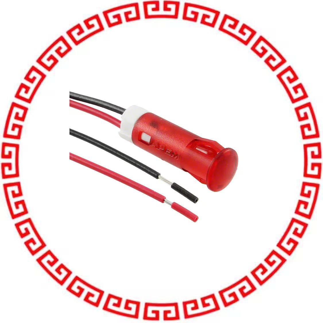QS63XXR24 INDICATOR 6MM FIXED RED 24V WIRE