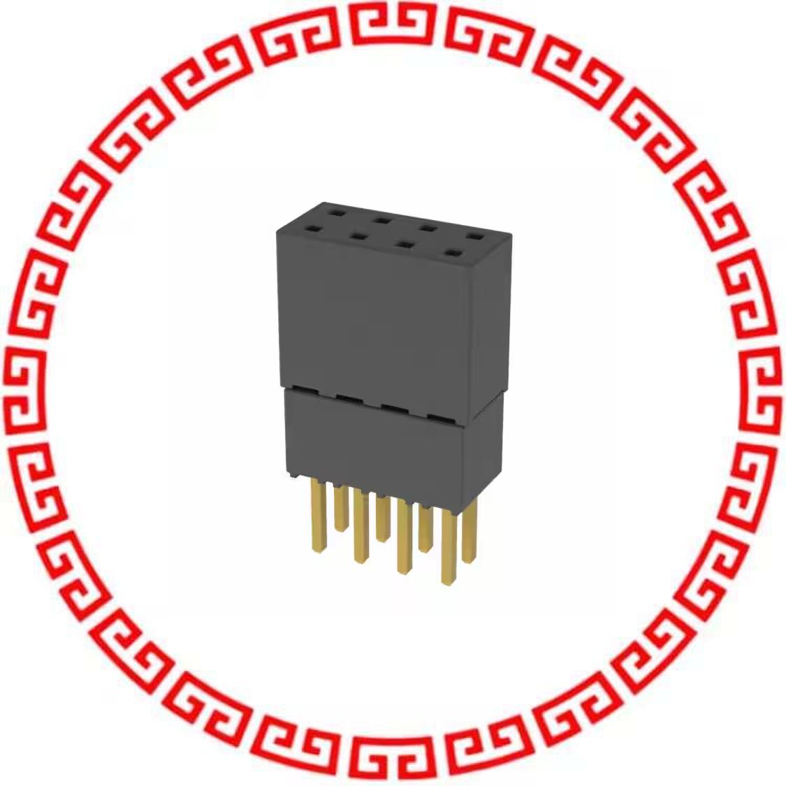 ESQ-104-23-G-D CONN RCPT .100 8POS DUAL