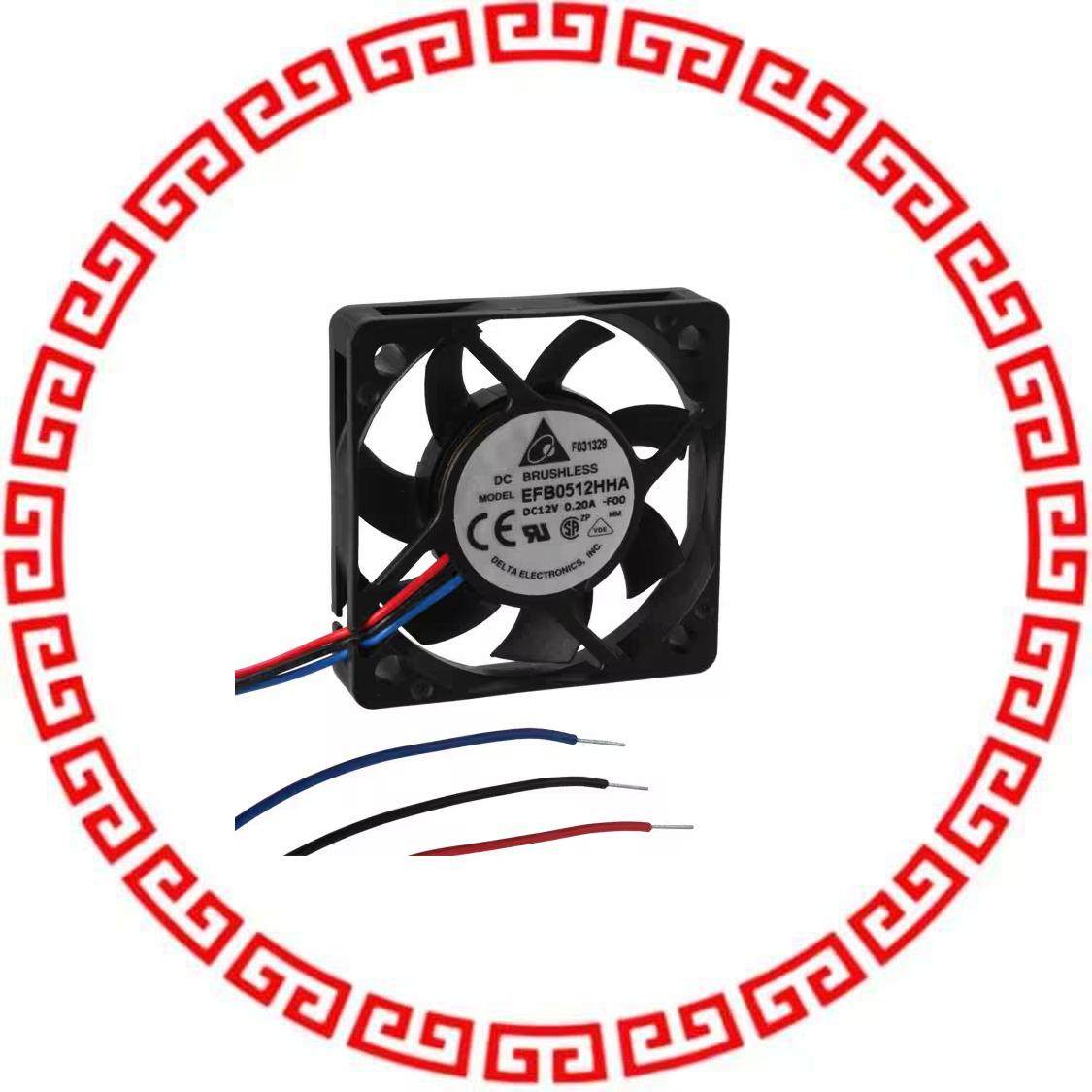 EFB0512HHA-F00 FAN AXIAL 50X10MM 12VDC WIRE