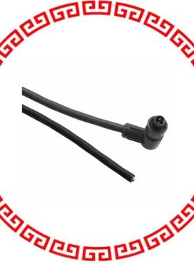 CARA162802P07990 CBL MALE RA TO WIRE LD 2P 6.58'