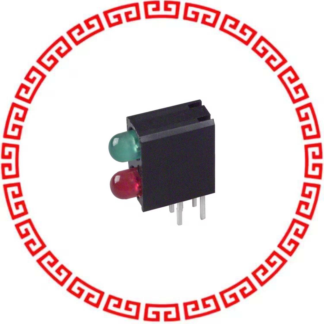 5530121F LED 2HI 3MM GREEN OVER RED PCMNT