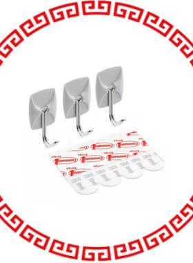 17067ES SMALL WIRE HOOK 3 HOOKS 4 STRIPS