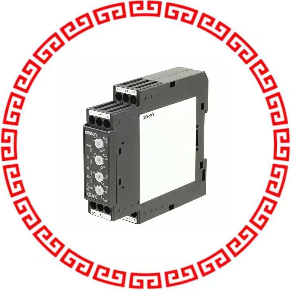 K8AK-AW1 100-240VAC OVR/UNDR RELAY 2 TO 500 MA