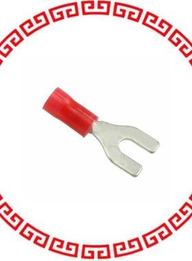 34154 CONN SPADE TERM 16-22AWG #6 RED