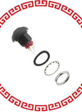 RP8100B2M1CEBLKBLKRED SWITCH PB SPST-NO 0.125A 1