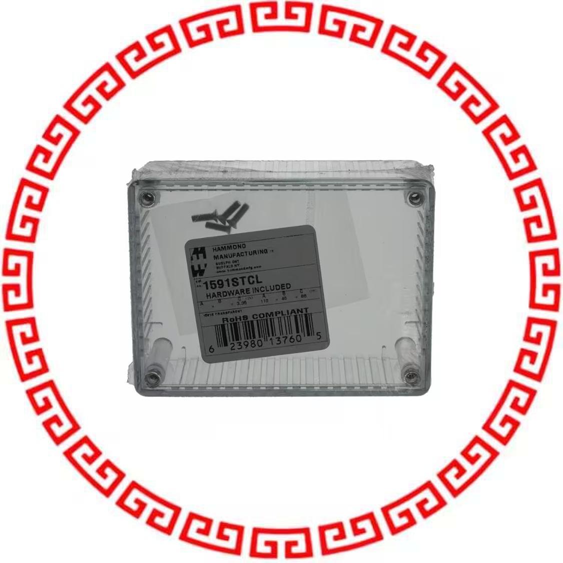 1591STCL BOX PLSTC TRN CLR 4.34