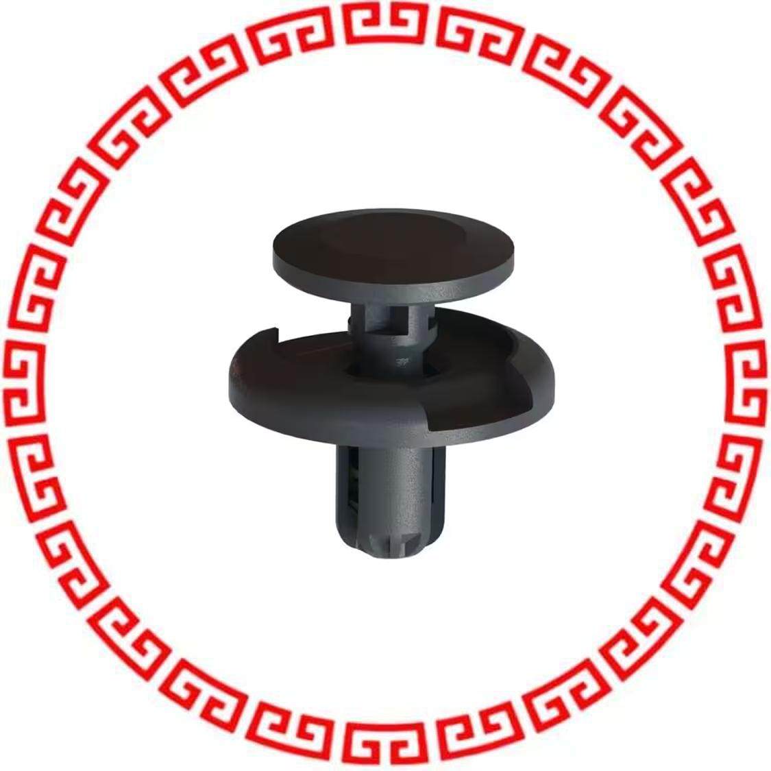 1301298 PUSH-IN RIVETS, BLACK, .276 IN H