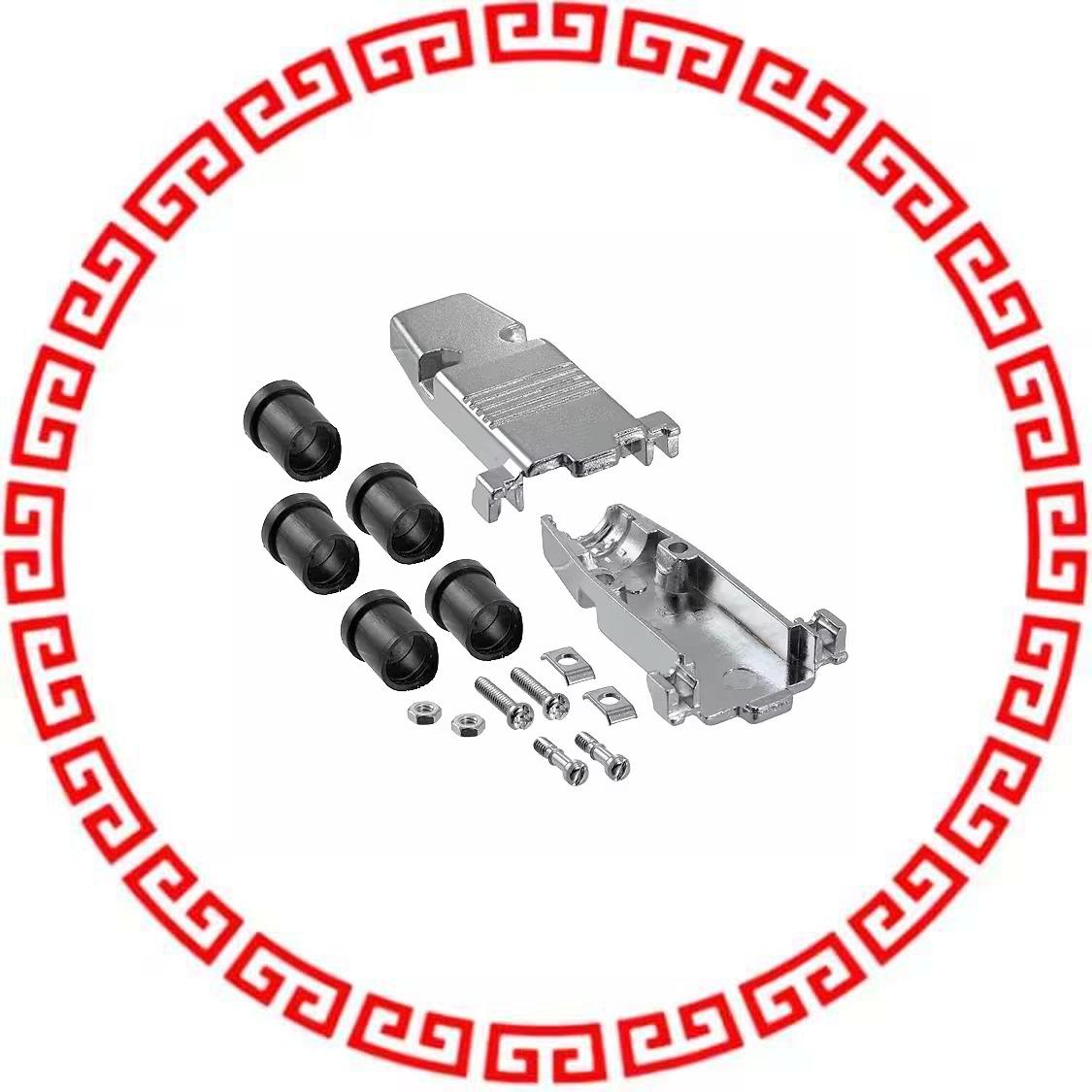 40-9709HMG CONN BACKSHELL DB9 METAL