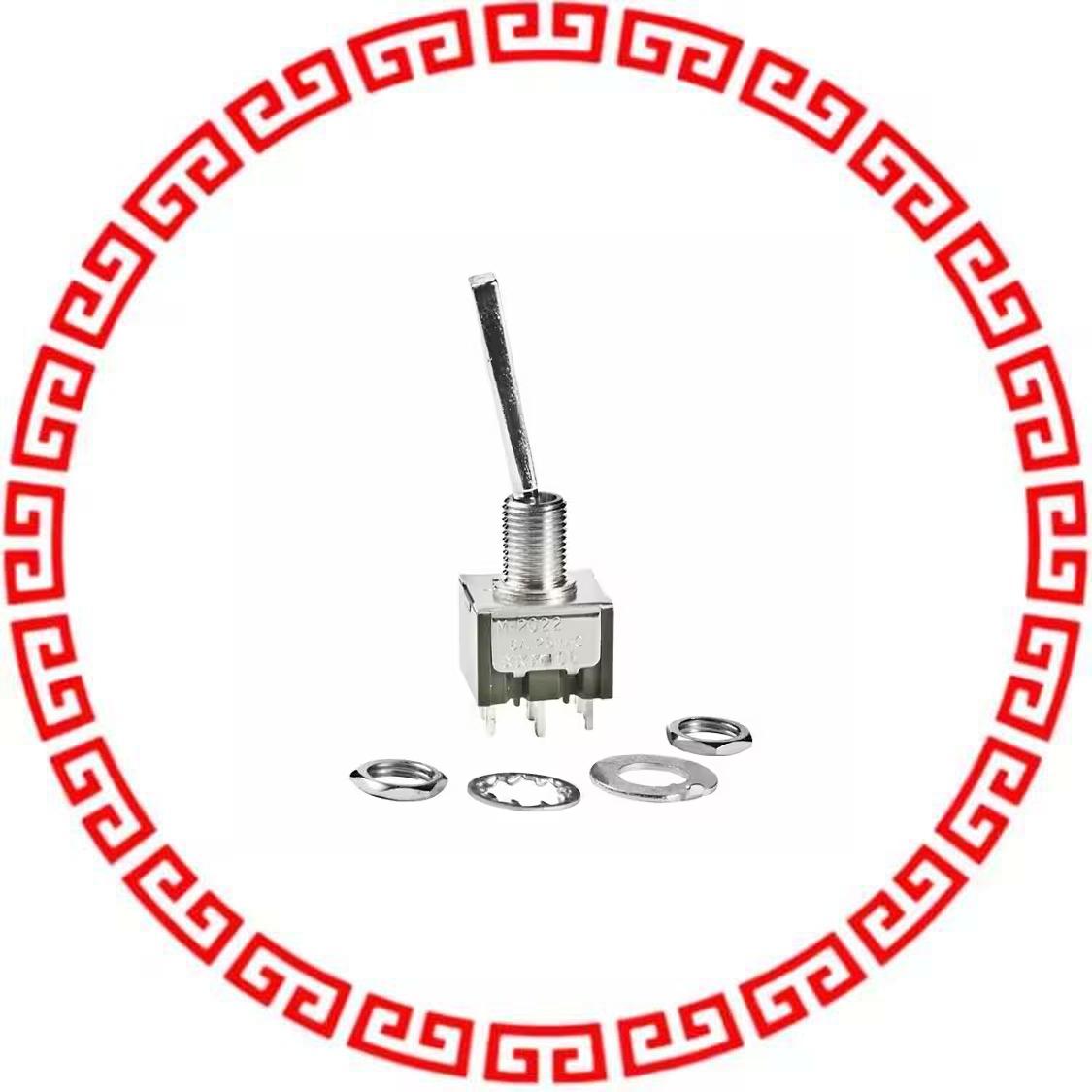 M2022E4S1W01 SWITCH TOGGLE DPDT 6A 125V