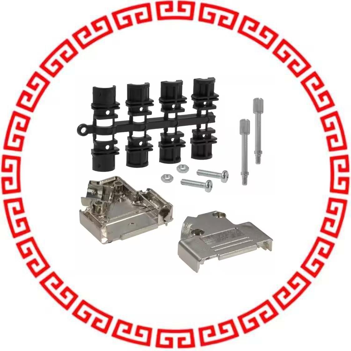 971-015-020R121 BACKSHELL DB15 MET PLASTIC 45DEG