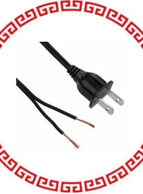 AK500-OE-12-9F CORD SPT-1 18AWG 2COND 2.74M BLK