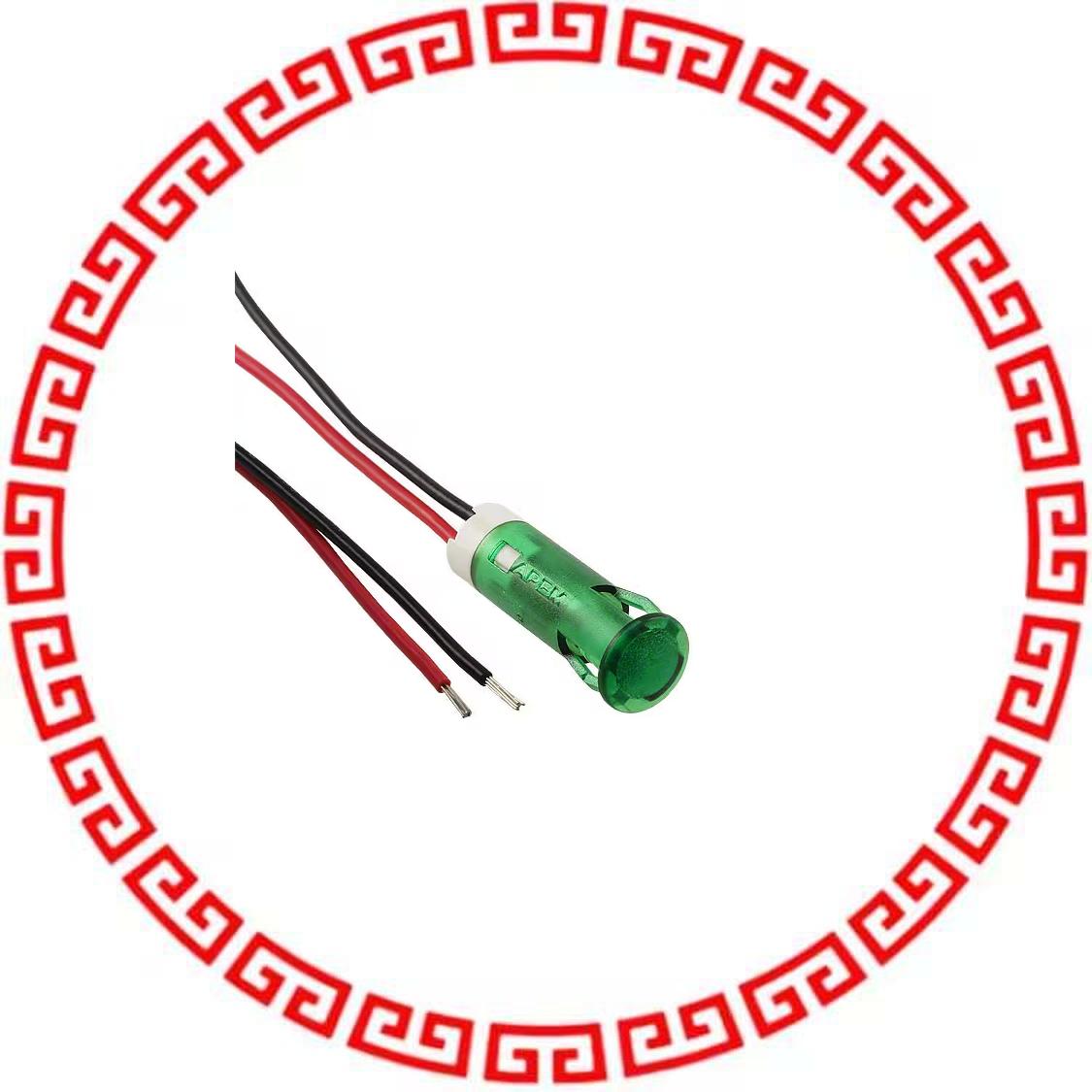 QS63XXG24 INDICATOR 6MM FIXED GRN 24V WIRE