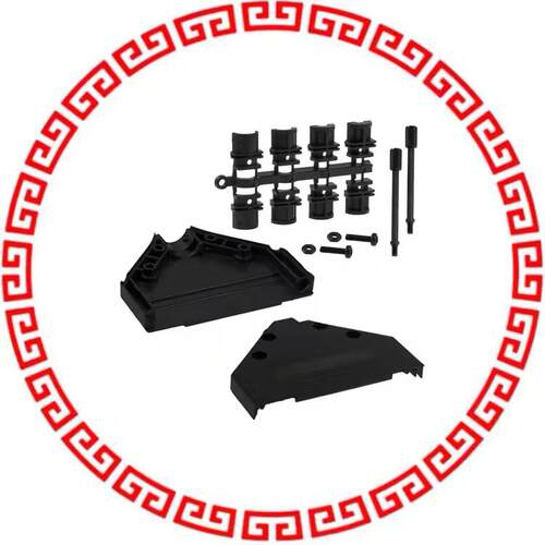 970-037-010R011 BACKSHELL DB37 BLACK PLASTIC