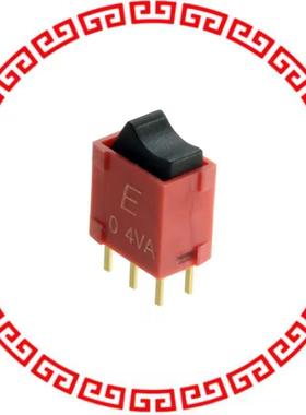 400UDP1R1BLKM2RE SWITCH ROCKER DPDT 0.4VA 20V