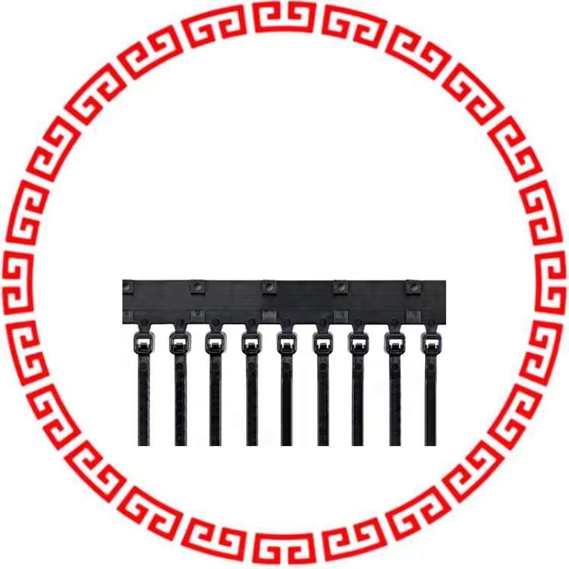 PLT1M-XMR0 MINI CBL TIES ON REEL WR BLK 4