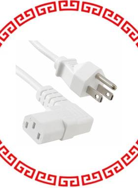 11-00030 CORD 18AWG 3COND PLG-RCPT R/A