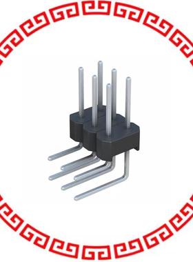 PEC03DBBN CONN HEADER .100 DUAL R/A 6POS