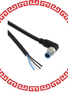 2273010-1 CBL MALE RA TO WIRE LD 4P 4.92'