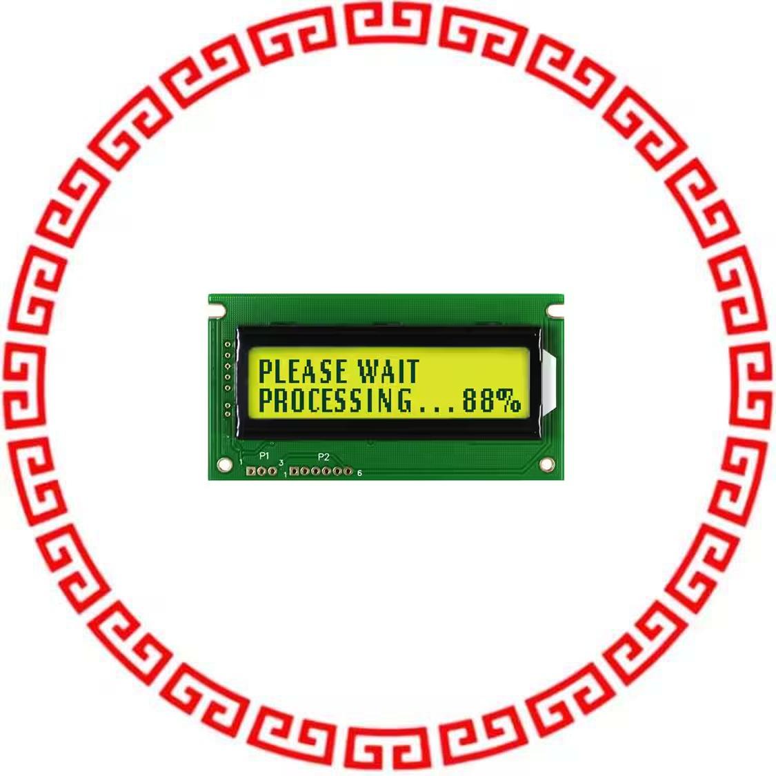 NHD-0216B3Z-FL-GBW-V3 LCD MOD SER CHAR 2X16 Y/G TRANSF