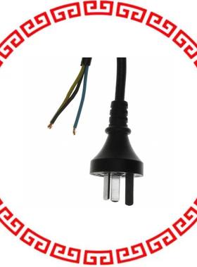 390001-01 CORD 3COND BLK ARGN UNSHLD 2.5M