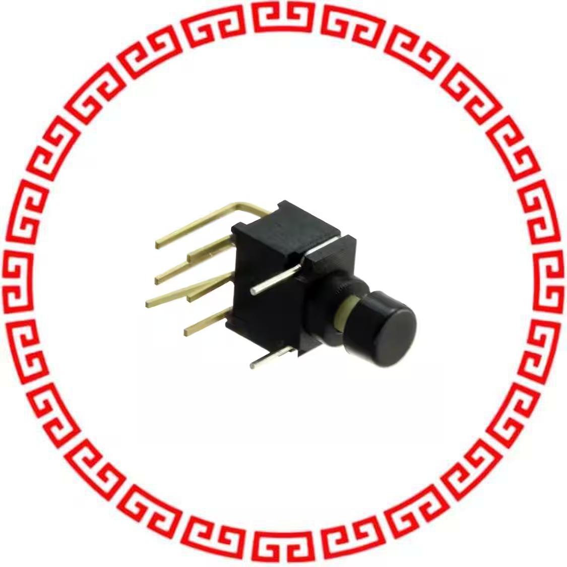 800UDP8P1A1M6RER1BLK SWITCH PUSH DPDT 0.4VA 20V