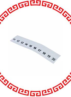 282928-2 TERM BLOCK ADH LABEL 10POS 11-20