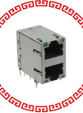 1840854-3 CONN MAGJACK 2PORT 100 BASE-T