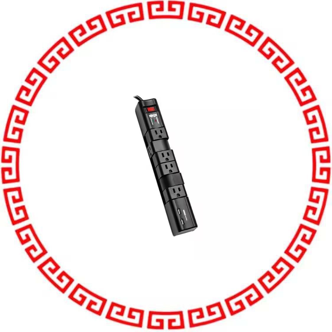 TLP608RUSBB SURGE PROTECT STRIP 6 OUTLET 8FT