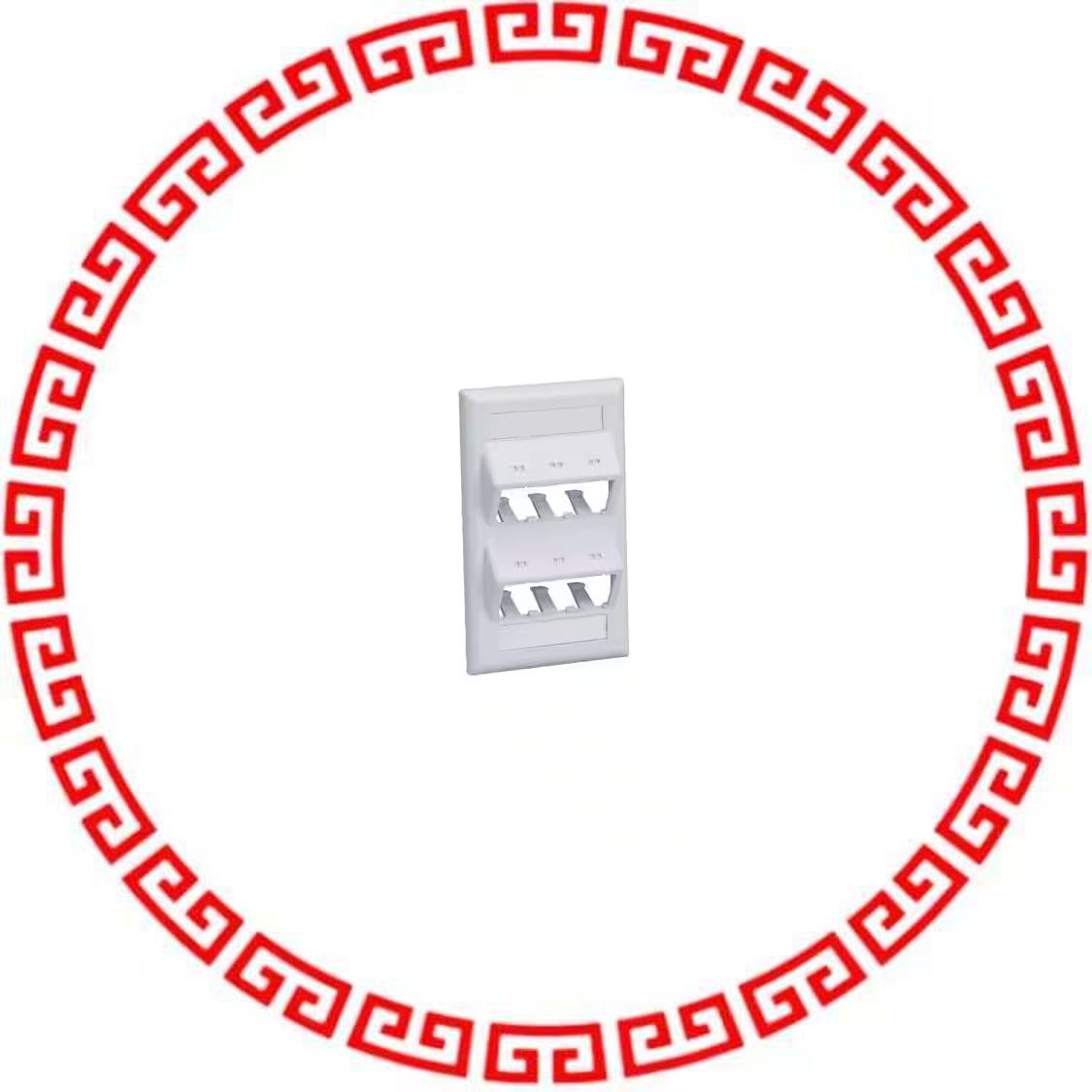 CFPSL6WHY FACEPLATE, 6 PORT, CLASSIC, SLOP