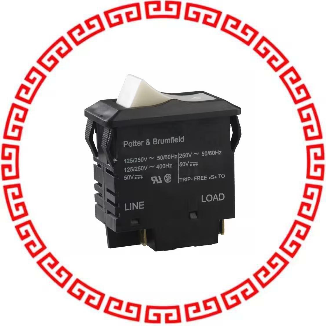 W33-T2N1Q-10 CIR BRKR THRM 10A 250VAC 50VDC