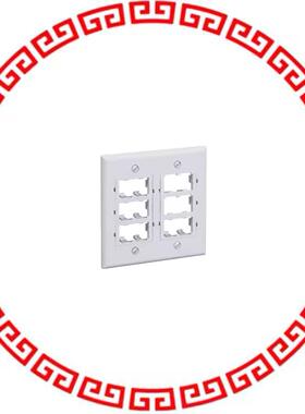 CFPF12WH-2G FACEPLATE, 12 PORT, DOUBLE GANG,