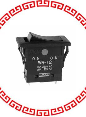 WR12AS SWITCH ROCKER SPDT 15A 125V